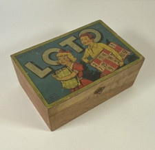 Jeu de loto ancien décoration boite jeux