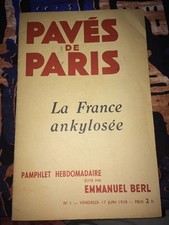 PAVÉS DE PARIS. Pamphlet