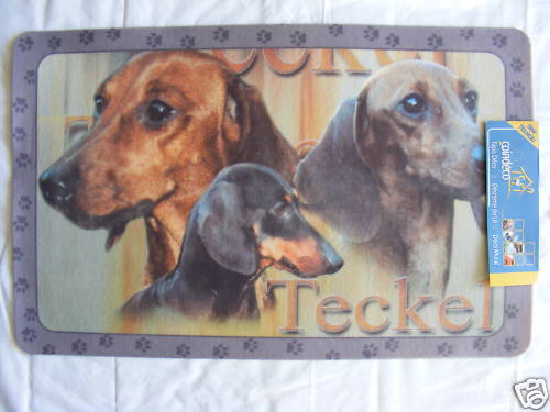 Tapis déco chien teckel - tapis,