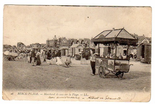 Cpa roulotte marchand de - cpa,