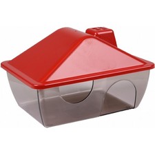 Maisonnette pour hamsters, rouge. 15 x 11 x 9,5 cm.
