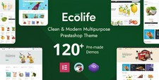 Ecolife Prestashop Theme Multipurpose, ECommerce Template, Création Site Web SEO