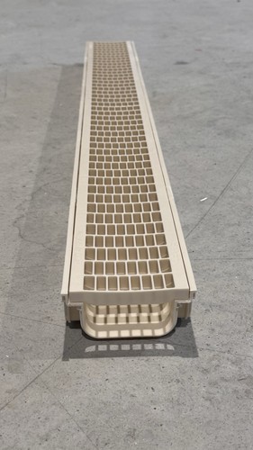 Caniveau pvc ton - pierre, ou