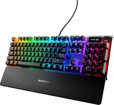 SteelSeries 64747 Apex 7 Mechanical Gaming RGB Keyboard, OLED, Linear RED Switch