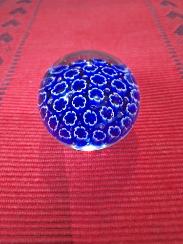 Boule verre millefiori presse - verre,