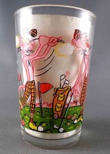 The Pink Panther - Amora Mustard Glass 1983 - Golf with Eggs