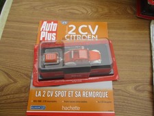 2 CV CITROEN SPOT REMORQUE MINIATURE 1/43  BOITE FASCICULE ENVOI GRATUIT
