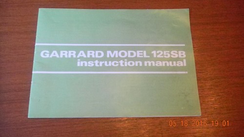 Garrard turntable model 125sb - garrard,