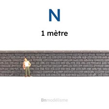 N 1/160 Lot 1m Mur en Pierres, Décor Ferroviaire Train Modélisme Rail 1:160