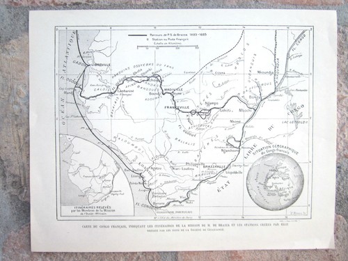 Carte congo français - congo,
