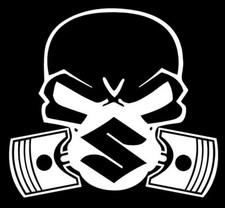Suzuki Skull Gas Mask Sticker