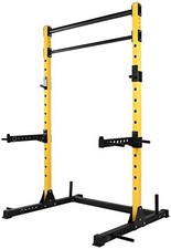 HULKFIT MULTI-FUNCTIONAL ADJUSTABLE PRO SERIES POWER CAGE WEIGHT RACK - YELLOW