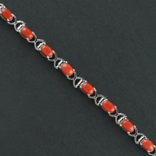 Corail Rouge Tennis Bracelet