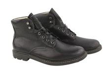 Timberland A2FHE Bottes Hommes EU42 EU43 en Cuir Noir à Lacets Cheville Top
