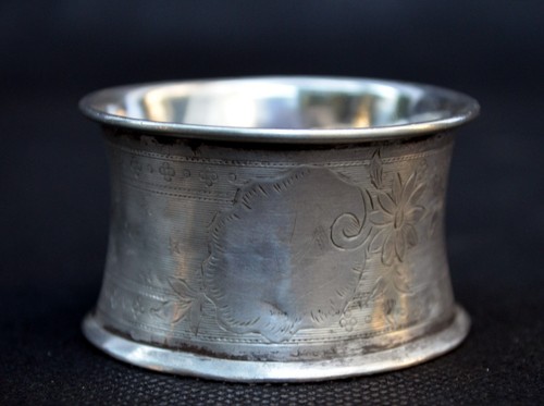 Rond serviette argent - rond, de