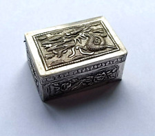 Boîte ancienne argent dragon