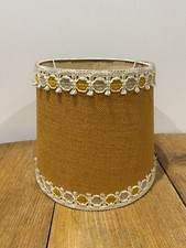 Vintage lampshade for lamp base orange fabric 70s