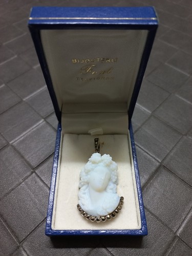 Pendentif argent camée - pendentif, en