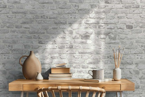 Papier peint effet pierre - peint,