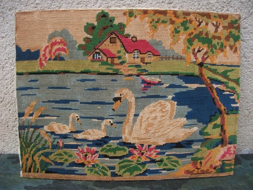 Tableau cygnes 39 cm - tableau,
