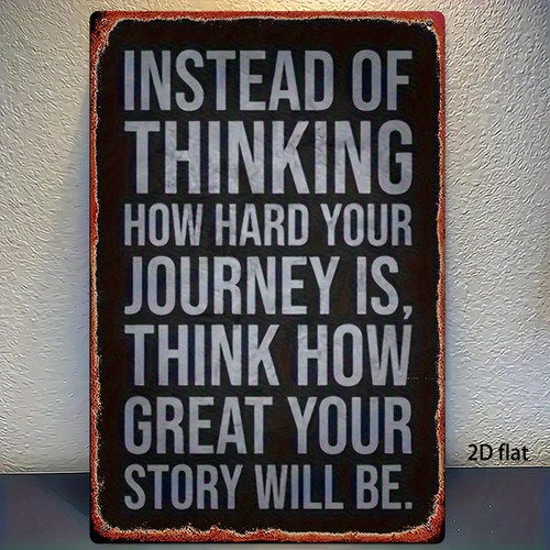 Metal sign inspirational - metal,