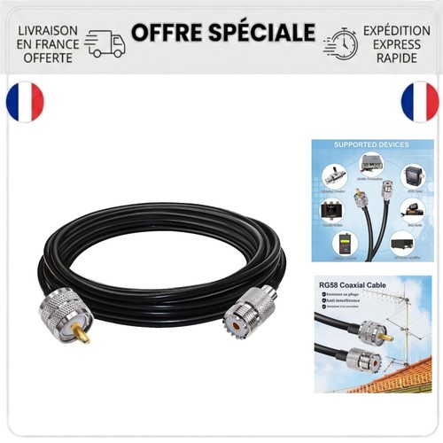 Câble coaxial rg58 uhf - coaxial, m
