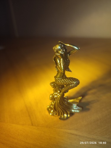 Figurine sirène dorée - figurine,