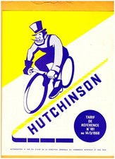 PARIS (VIII°) TIRES BICYCLE MOTORCYCLE MOPED SCOOTER "HUTCHINSON" Rates in 1968