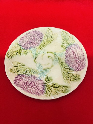 Assiette ancienne barbotine - assiette,