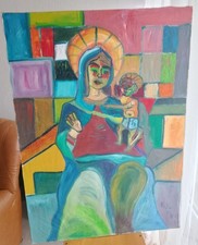 Huile Art Brut Sur Contre