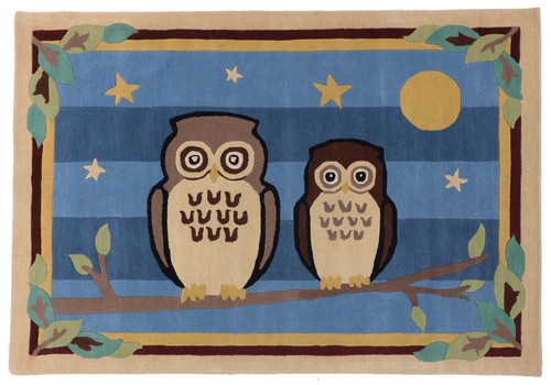 Tapis laine hibou 170x240 - tapis,