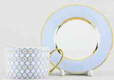 Lomonosov Porcelaine Tasse à thé avec soucoupe Idyllia Azur Nr1. bleu 250ml