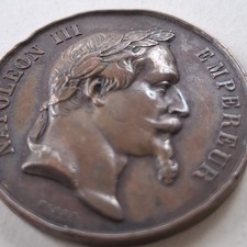 Médaille COMICE AGRICOLE de VIERZON 1869 – Empereur NAPOLEON III 10 ans Service