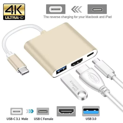 Répartiteur hub usb 3en1 - hub, usb-c