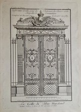 Grille en fer forgé du Palais Marchand d'après La Londe 1789