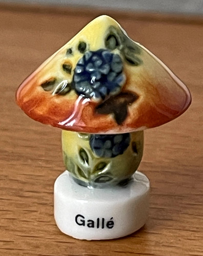 Fève lampe gallé art - gallé, nouveau