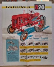 Original French brochure leaflet poster tractors Massey Ferguson 820 color
