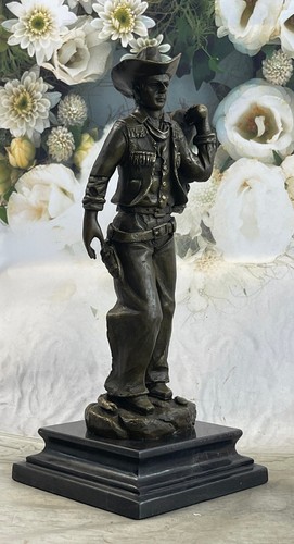 Statue bronze cowboy - en,