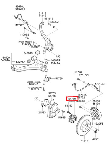 Genuine oem 517502j600 hub - genuine/oem,