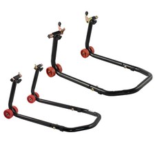 Bequille Avant et Arriere Ajustable Moto Reparation Atelier Adaptateur fourche