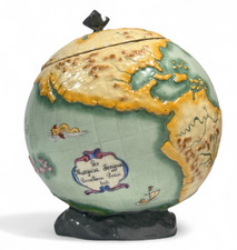 Globe Terrestre Box Confectionery Porcelain Paris A LA MARQUISE DE SEVIGNE PUB