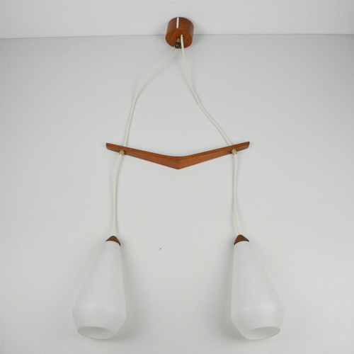 Vintage plafonnier teck - -,