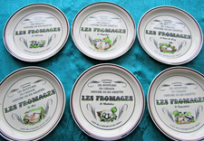 6 assiettes à fromage en