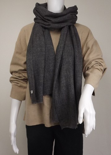 Cachemire gris charbon - gris,