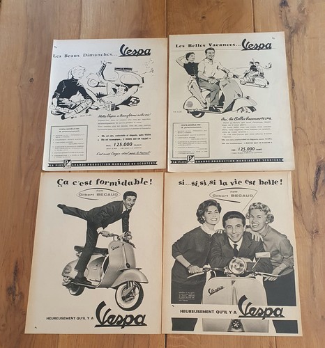 Lot publicité scooter vespa - publicité,