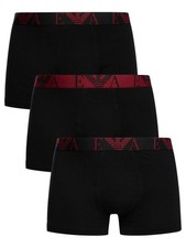 Emporio Armani Pour des hommes Lot de 3 boxers en coton stretch, Noir