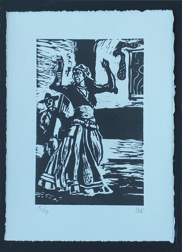 Gravure sur linoléum - sur, de