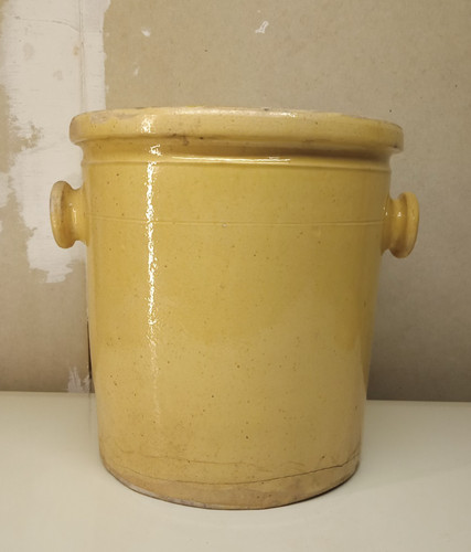 Ancien pot graisse terre - à,
