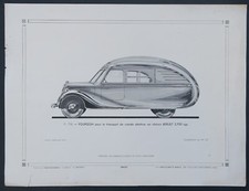 Planche 798 Fourgon BERLIET boucherie Villemer Camion truck LKW Auto Carrosserie