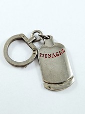 KEYCHAIN - Augis - MONAGAZ - PAINTED metal gas bottle - vintage 1960s -